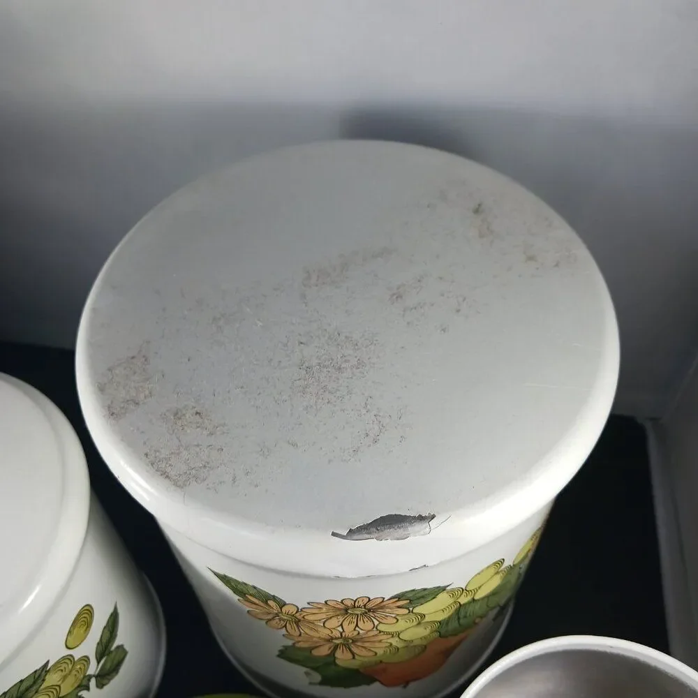 Vintage 70's  MCM 3pc Canister Set